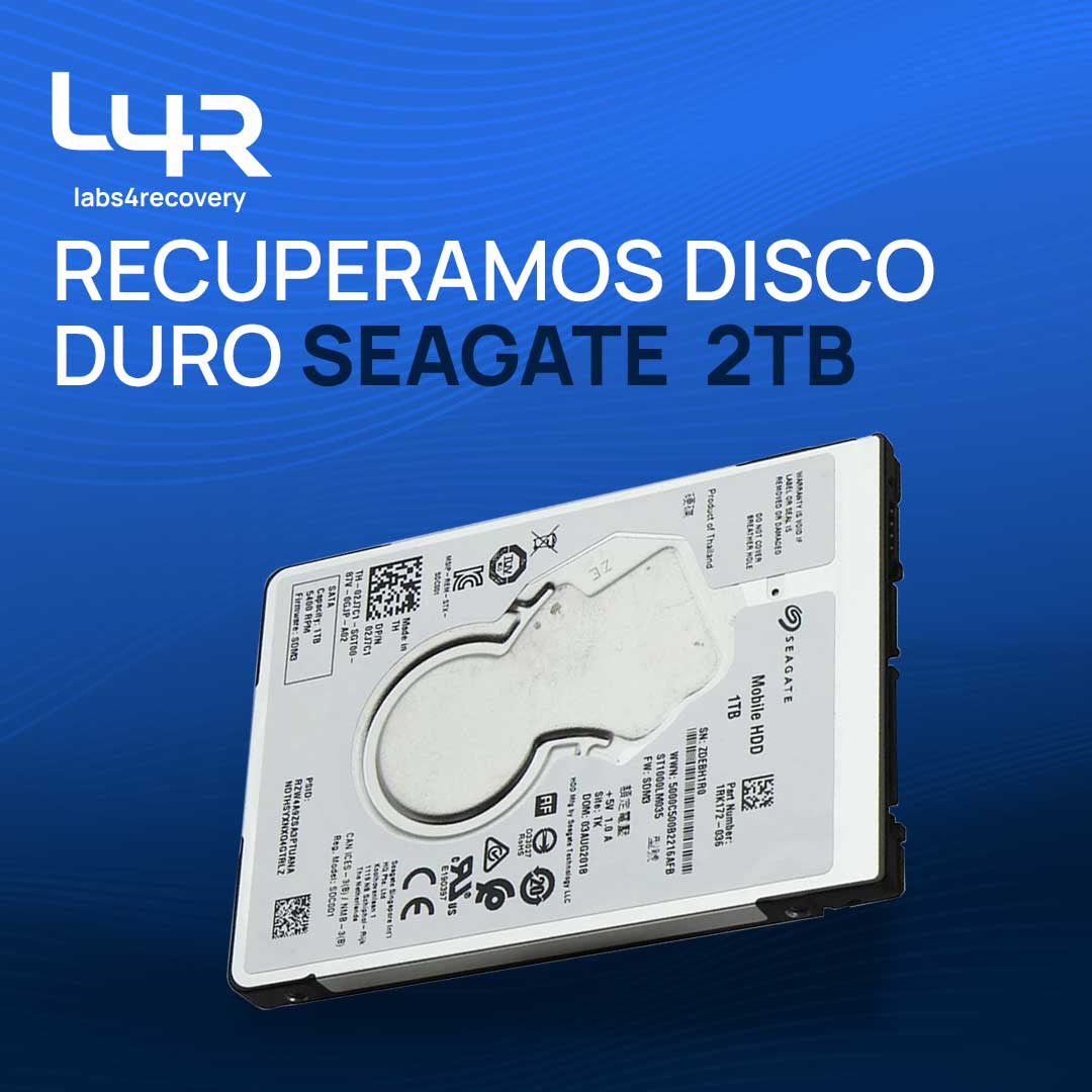 Recuperación de datos en disco duro SEAGATE  2Tb ST2000LM007