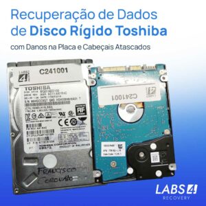 Recuperação de Dados de Disco Rígido Toshiba MQ01ABD100 com Placa Base com danos e Cabeçais Atascados