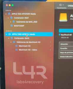 Recuperación de Datos en MacBook Pro 13 de 2015, Recuperação de dados em MacBook Pro 13 de 2015