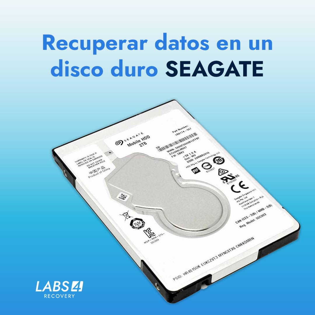 Recuperación de datos en disco duro SEAGATE 2Tb ST2000LM007