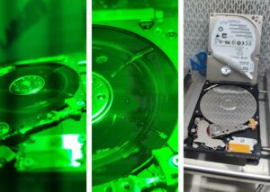 Recuperación de Datos de Disco Duro Seagate Atascado Recuperação de Dados de Disco Rígido Seagate com Cabeçais Atascados e Manipulado