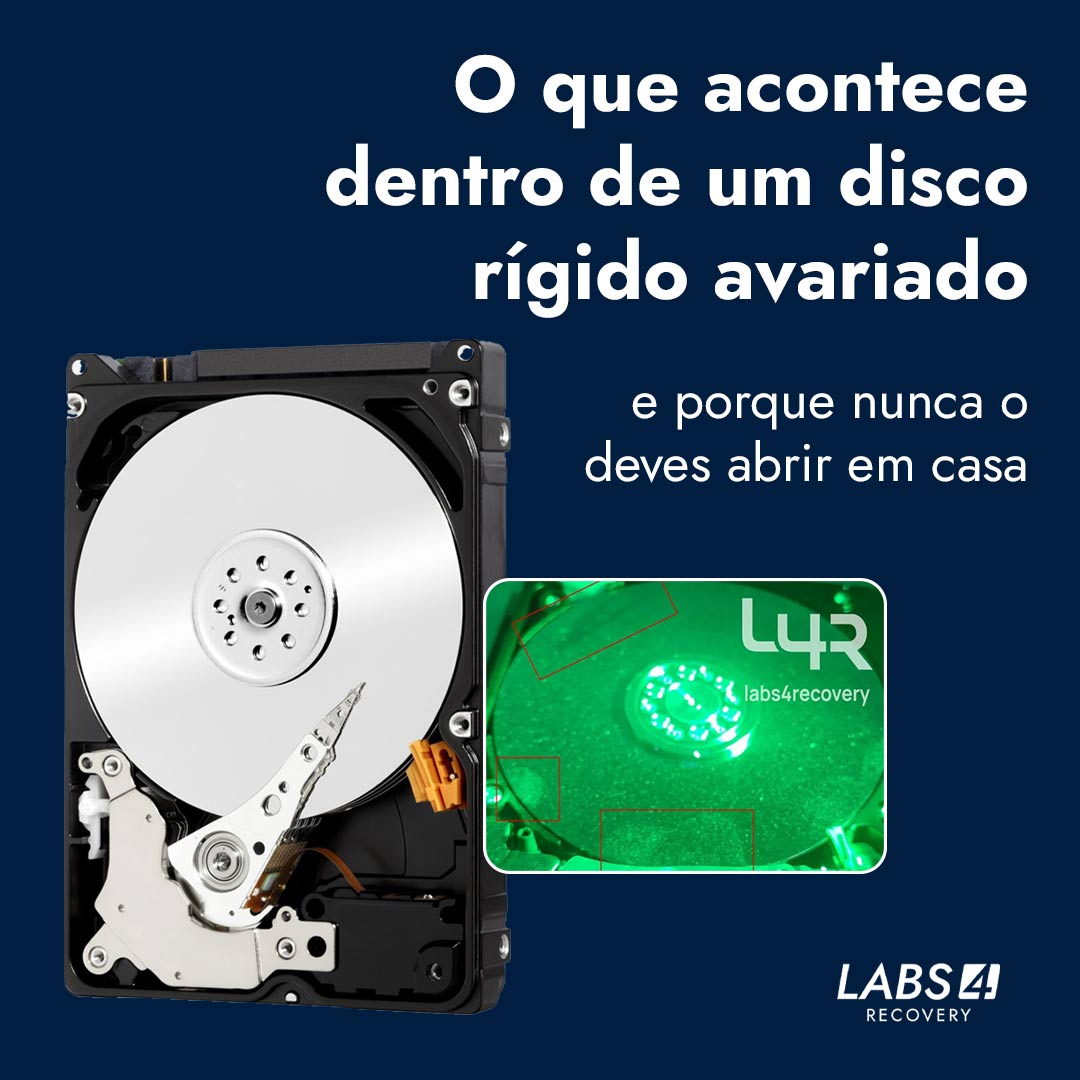 O que acontece dentro de um disco rígido avariado e porque nunca o deves abrir em casa