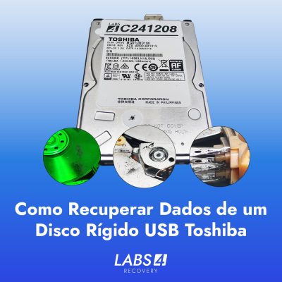 Recuperar Dados de um Disco Rígido USB Toshiba MQ01UBD100 com Pratos Danificados por Arranhões e Sujidade