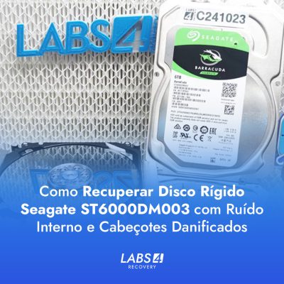 Recuperação de Disco Rígido Seagate Barracuda ST6000DM003 com Ruído Interno e Cabeçotes Danificados