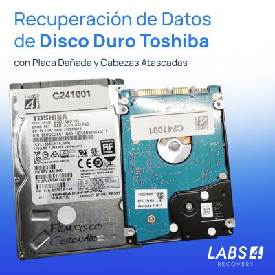 Recuperación de Datos de Disco Duro Toshiba MQ01ABD100 con Placa Dañada y Cabezas Atascadas ¡Recuperado al 100%!